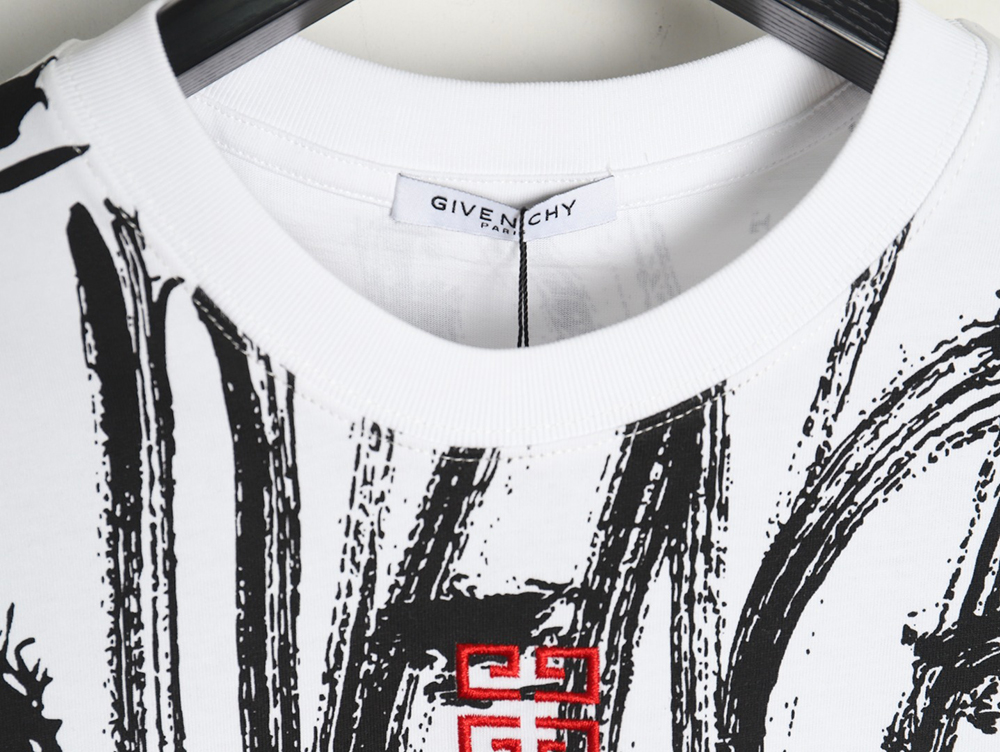 Givenchy graffiti lettering embroidered logo short sleeve