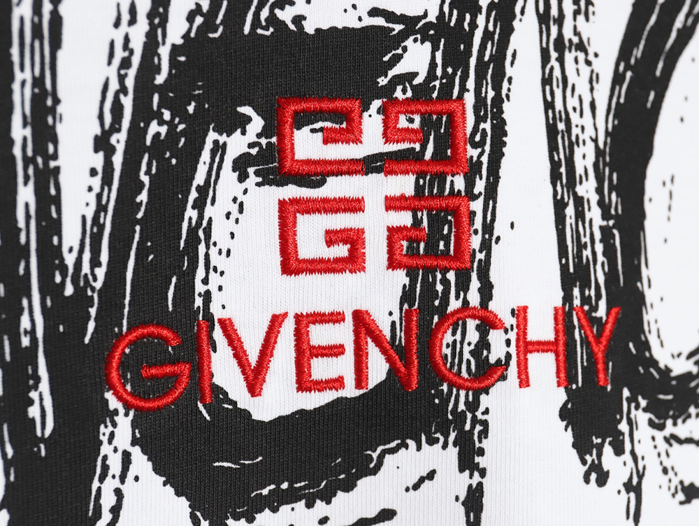 Givenchy graffiti lettering embroidered logo short sleeve