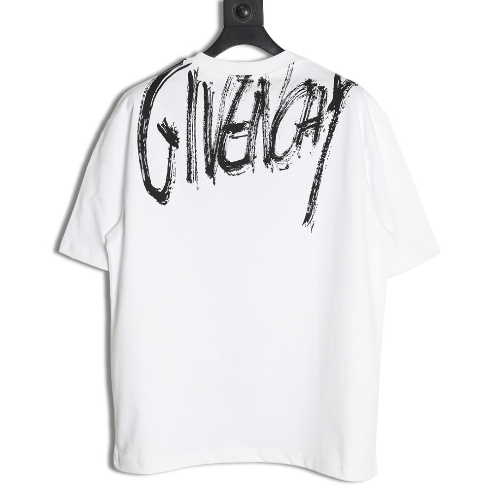 Givenchy graffiti lettering embroidered logo short sleeve