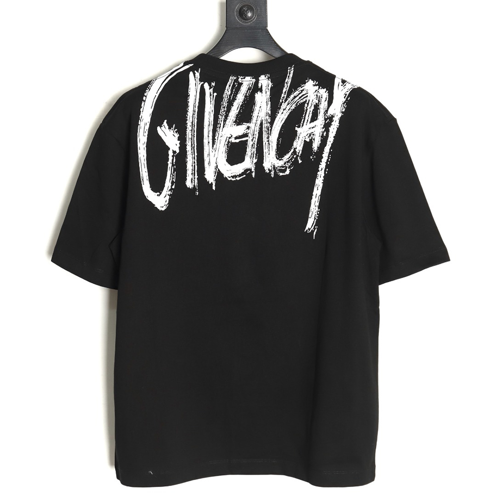 Givenchy graffiti lettering embroidered logo short sleeve TSK1