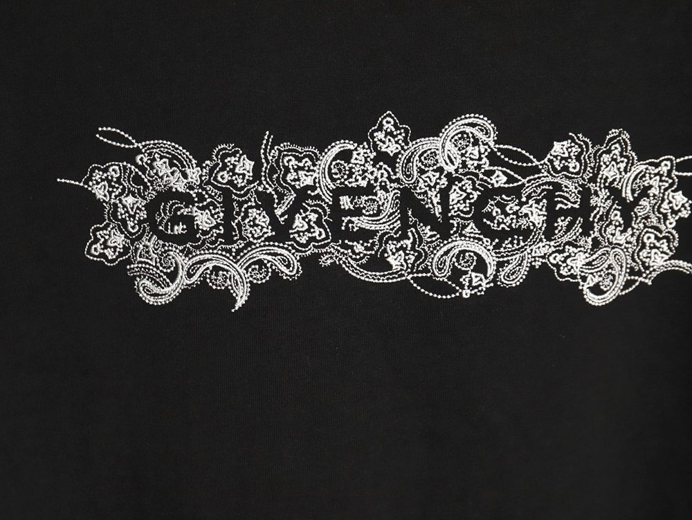 Givenchy floral embroidered lettering logo short sleeves TSK1