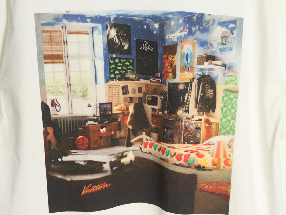 l0*is V*t0n oil painting graffiti print short sleeves