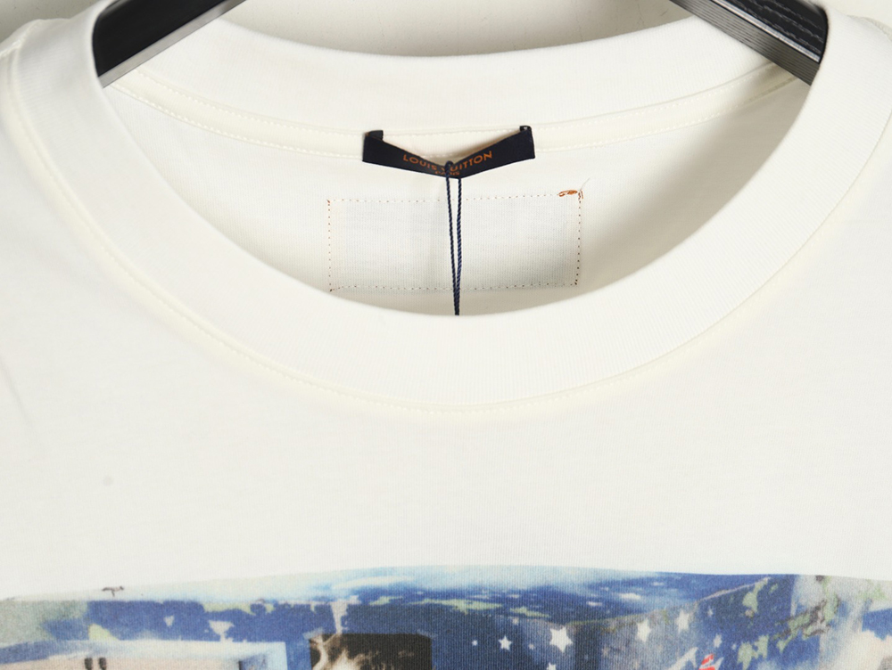 l0*is V*t0n oil painting graffiti print short sleeves