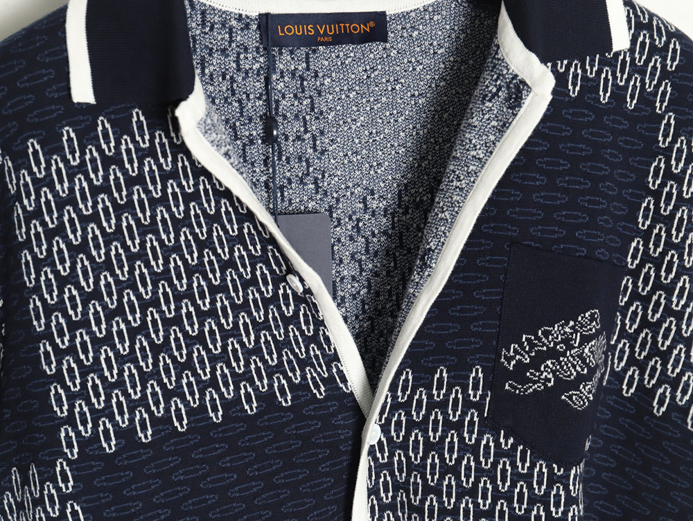 l0*is V*t0n checkerboard knit cardigan short sleeves