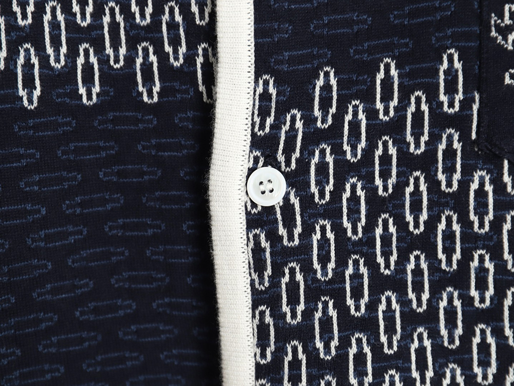 l0*is V*t0n checkerboard knit cardigan short sleeves