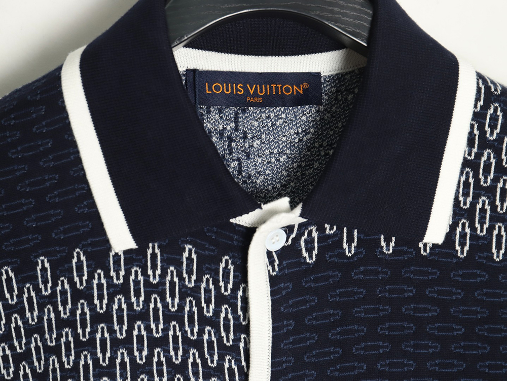 l0*is V*t0n checkerboard knit cardigan short sleeves