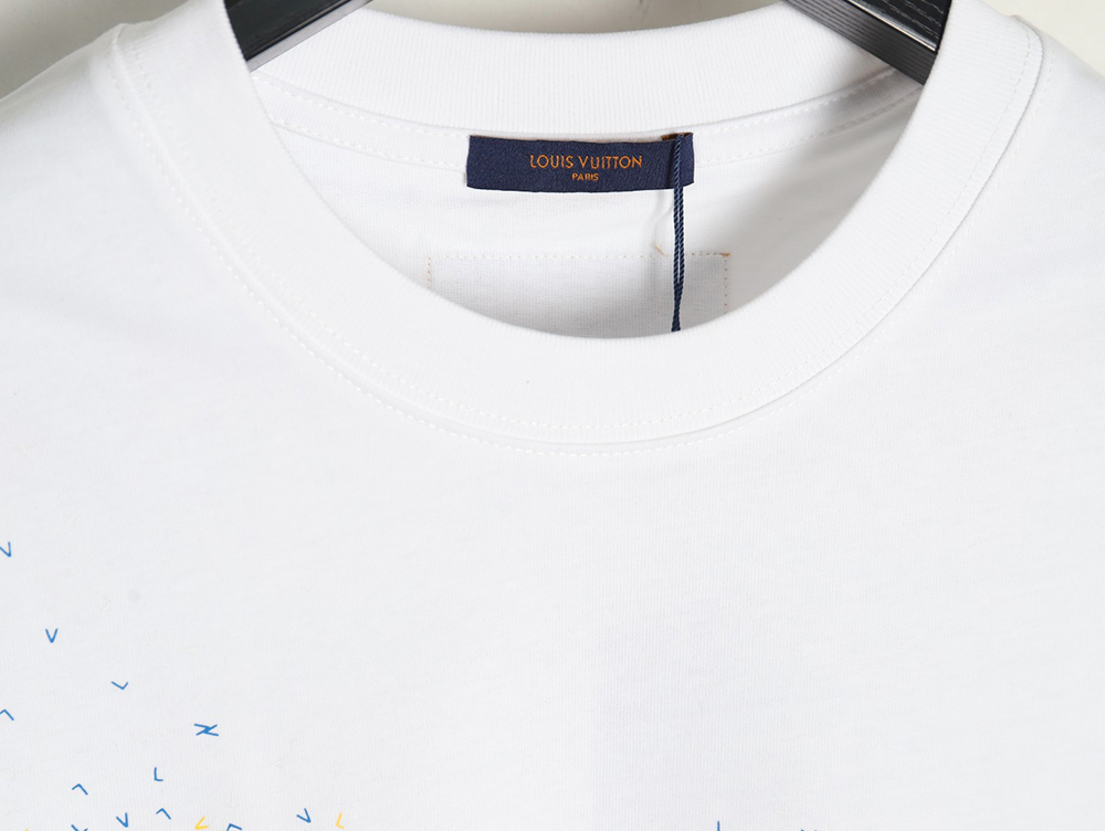 l0*is V*t0n small airplane printed letter logo short sleeves