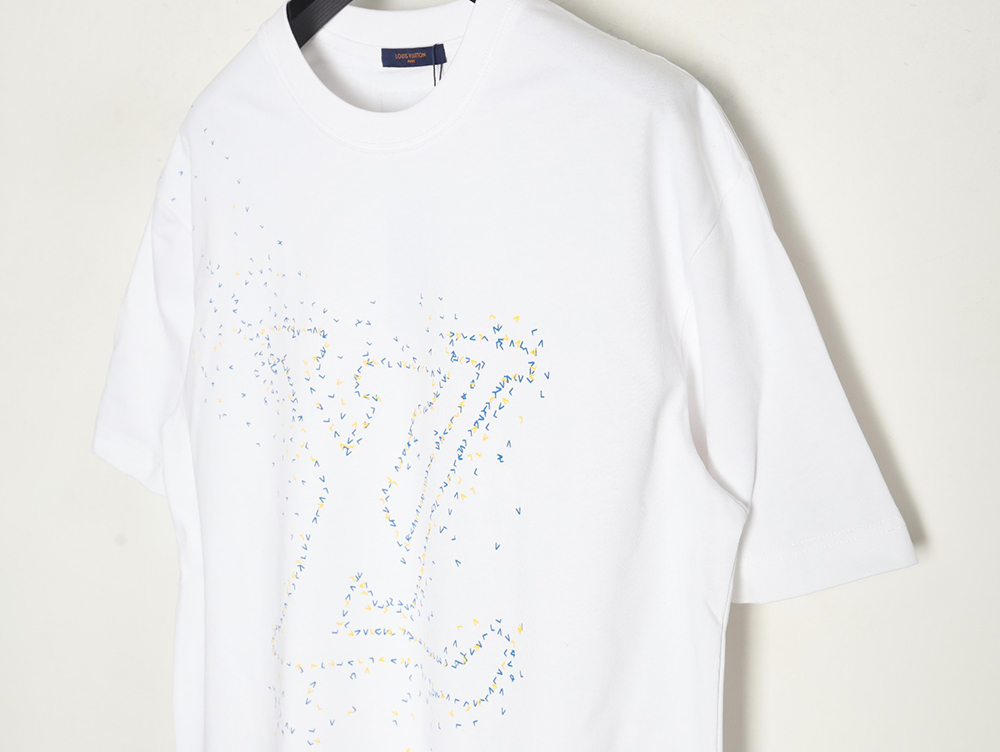 l0*is V*t0n small airplane printed letter logo short sleeves