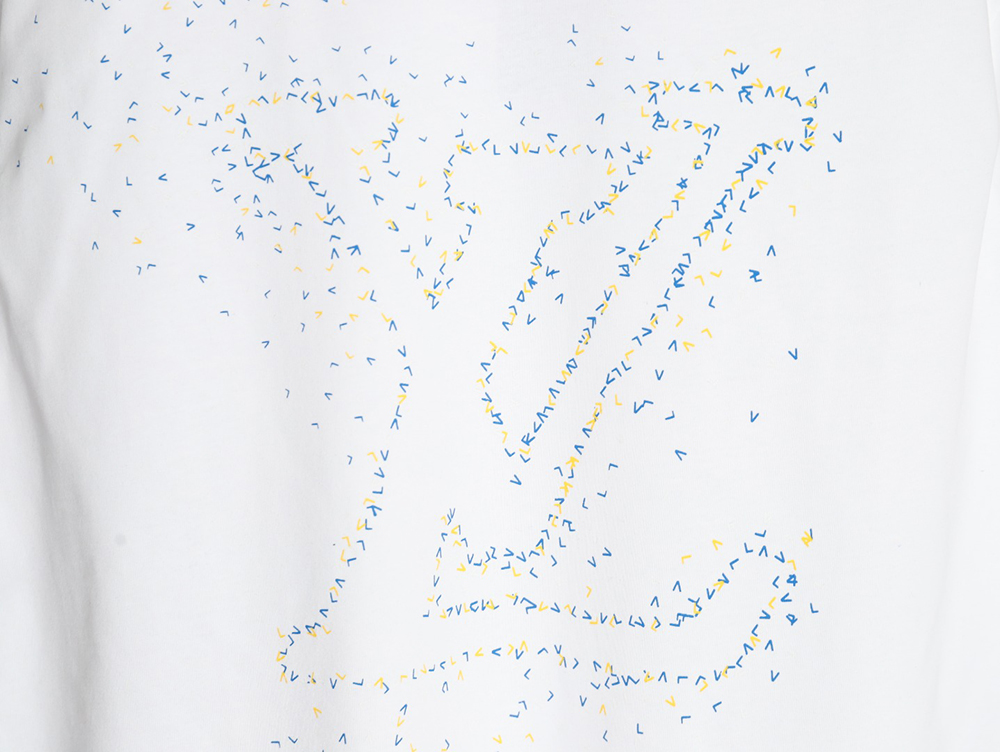 l0*is V*t0n small airplane printed letter logo short sleeves