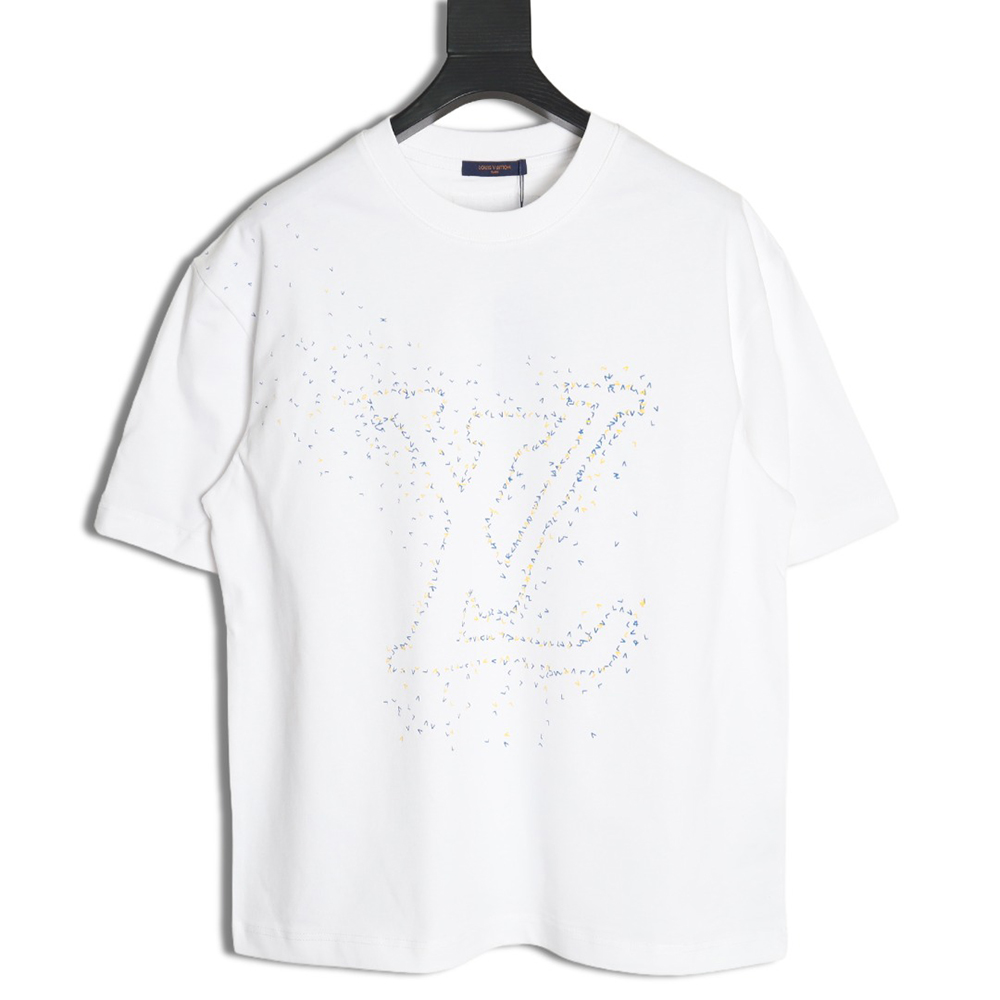 l0*is V*t0n small airplane printed letter logo short sleeves
