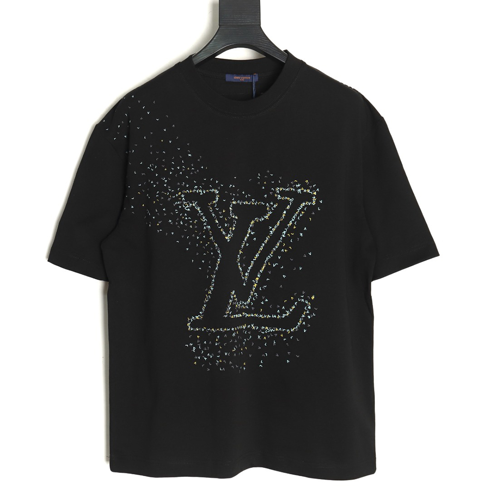 l0*is V*t0n small airplane printed letter logo short sleeves tsk1