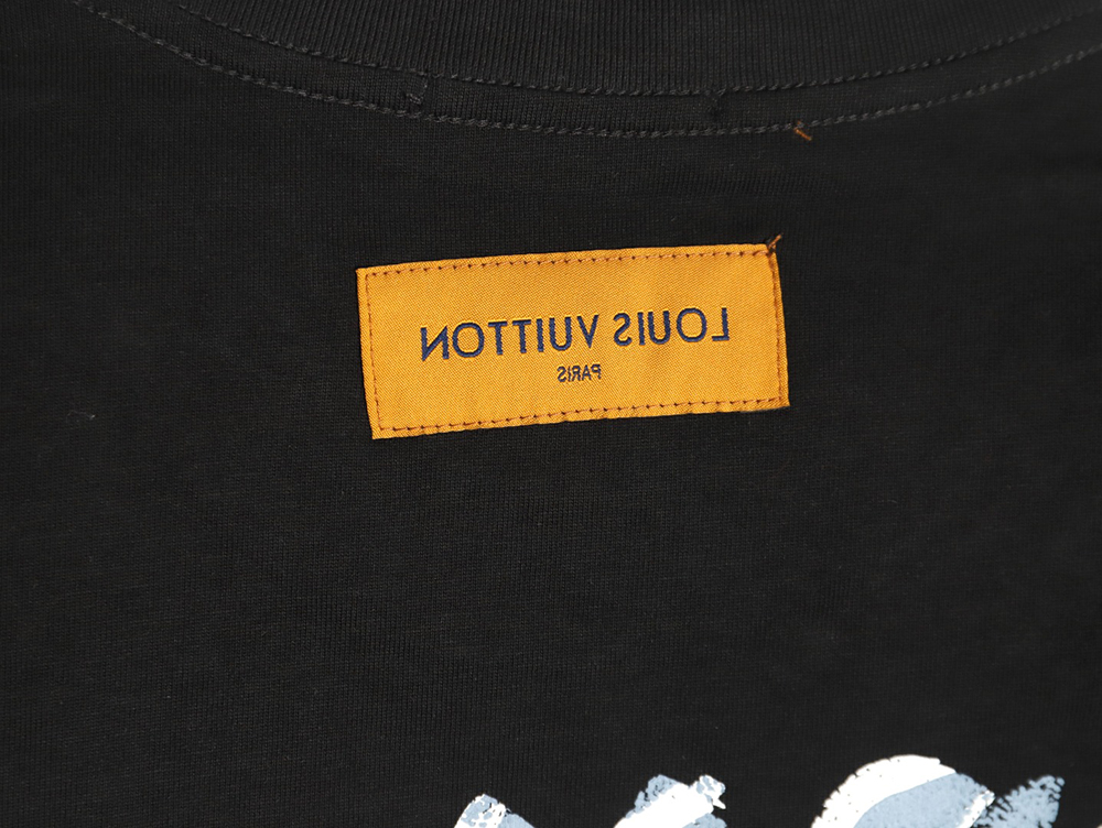 l0*is V*t0n hand-painted graffiti lettering print short sleeves tsk1