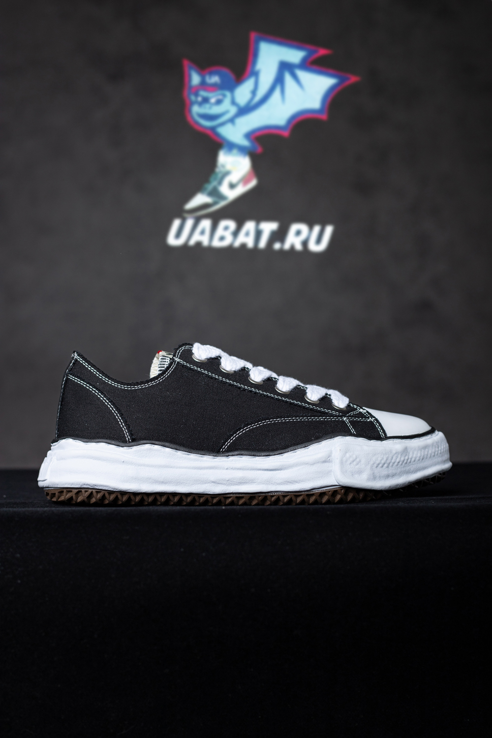 Ma*s*n mihara yasuhiro peterson original canvas low-top sneakers black