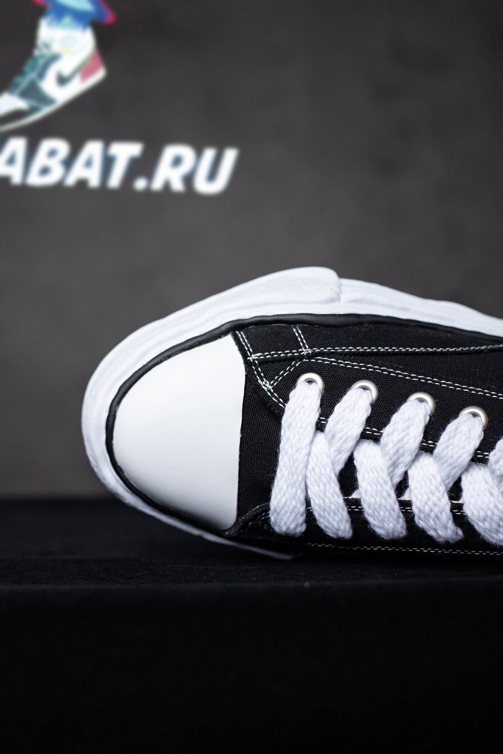 Ma*s*n mihara yasuhiro peterson original canvas low-top sneakers black