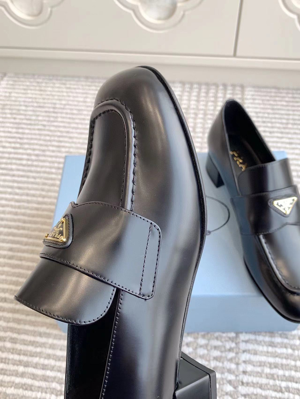 Parda Brushed leather loafers