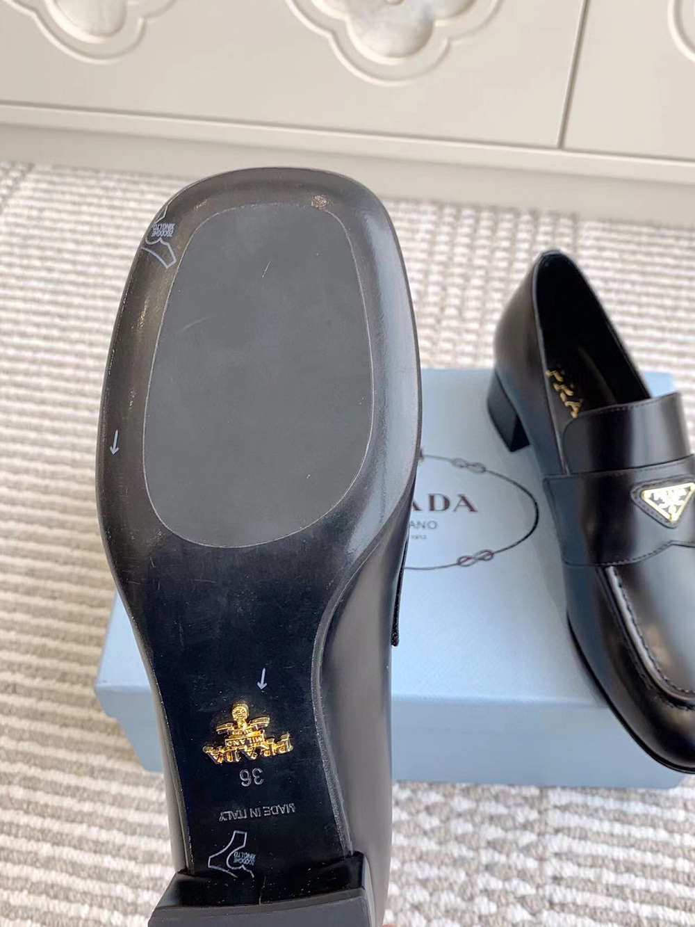 Parda Brushed leather loafers