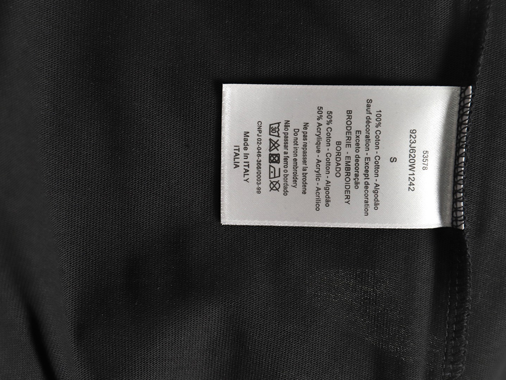 D*or chest embroidered lettering short sleeve t-shirt tsk1