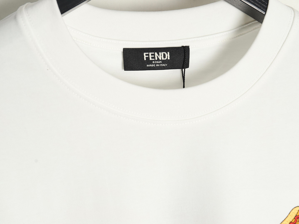 F**di pizza graphic embroidered short-sleeved t-shirt