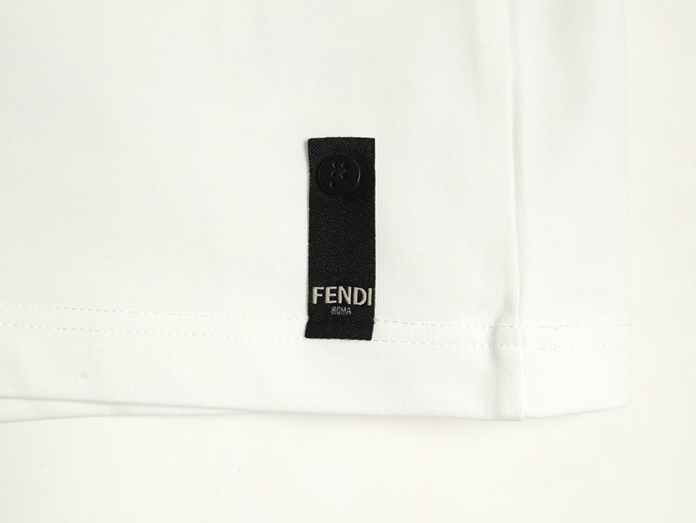 F**di pizza graphic embroidered short-sleeved t-shirt