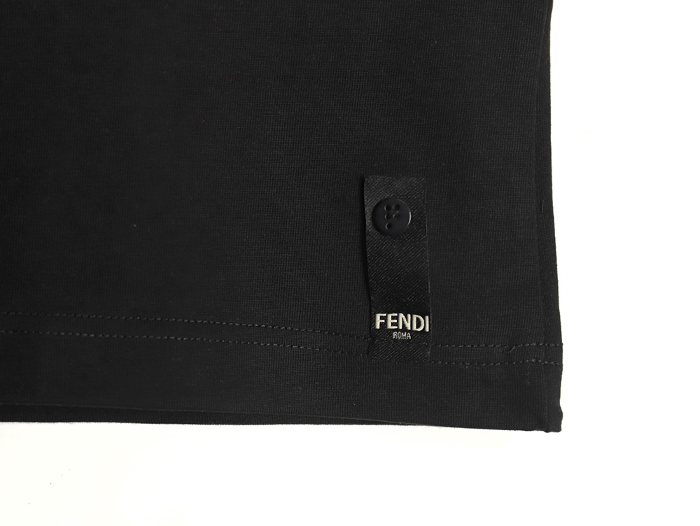 F**di pizza graphic embroidered short-sleeved t-shirt tsk1