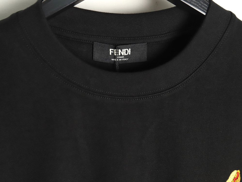 F**di pizza graphic embroidered short-sleeved t-shirt tsk1