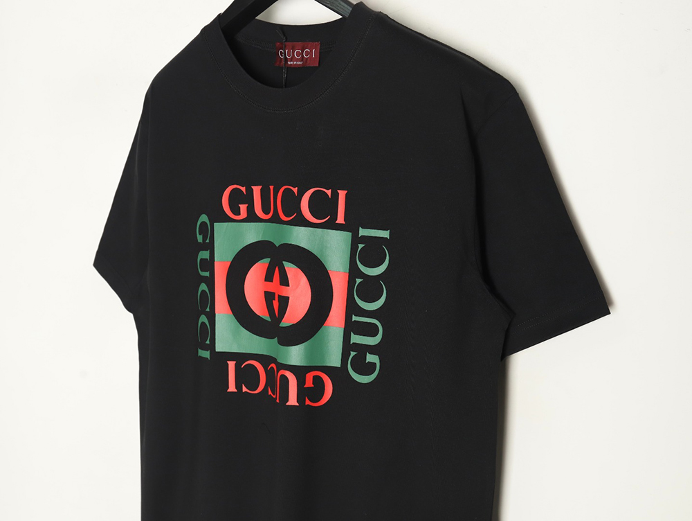 G*u*i square letter print short sleeve t-shirt tsk1