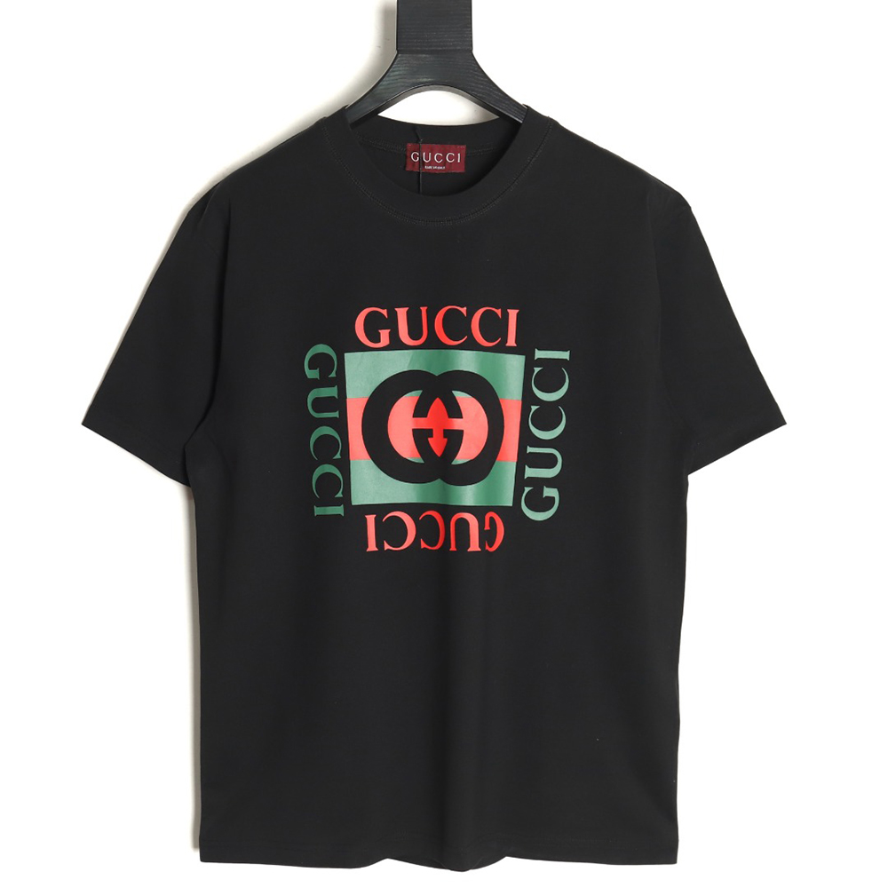 G*u*i square letter print short sleeve t-shirt tsk1