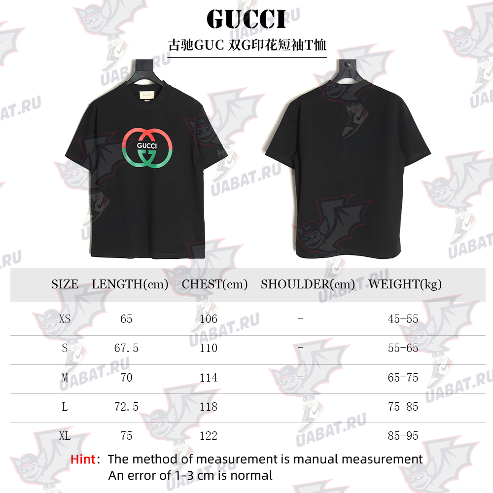 G*u*i double g print short-sleeved t-shirt tsk1