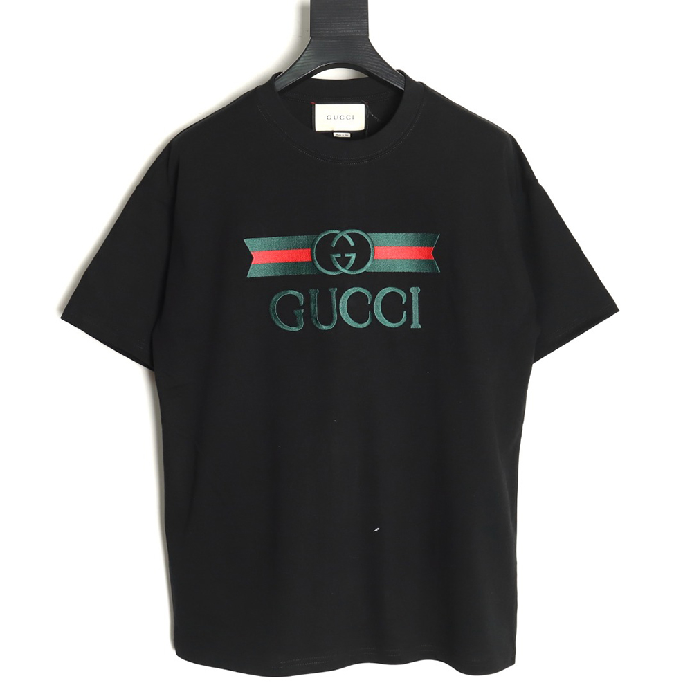 G*u*i belt logo embroidered short-sleeved t-shirt tsk1