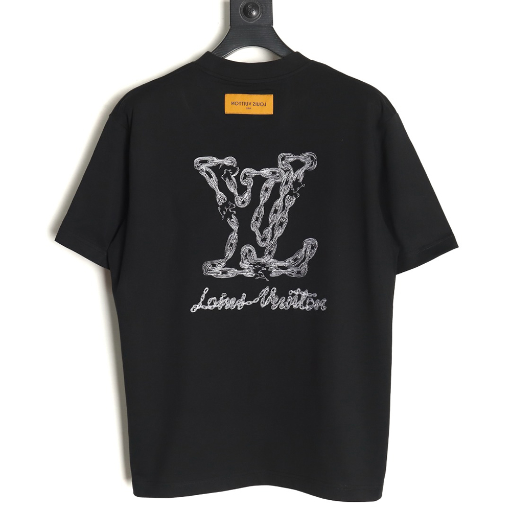l0*is V*t0n cursive chain embroidered t-shirt tsk1
