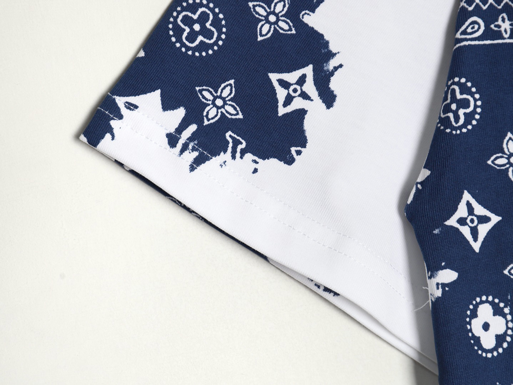 l0*is V*t0n cashew flower presbyopic tie-dye short-sleeved t-shirt