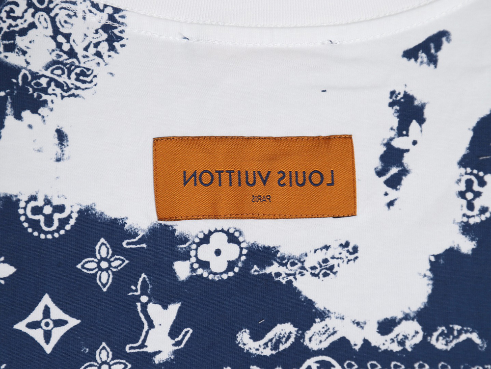 l0*is V*t0n cashew flower presbyopic tie-dye short-sleeved t-shirt