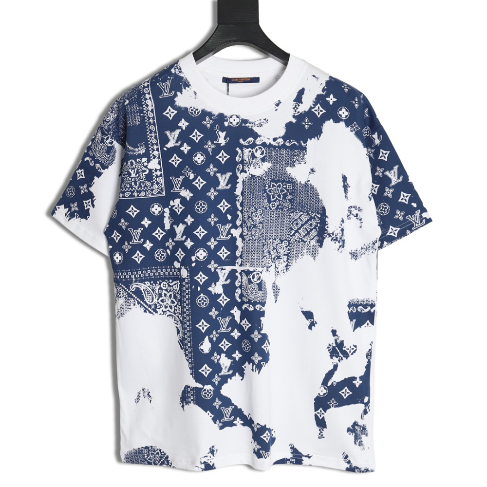 l0*is V*t0n cashew flower presbyopic tie-dye short-sleeved t-shirt