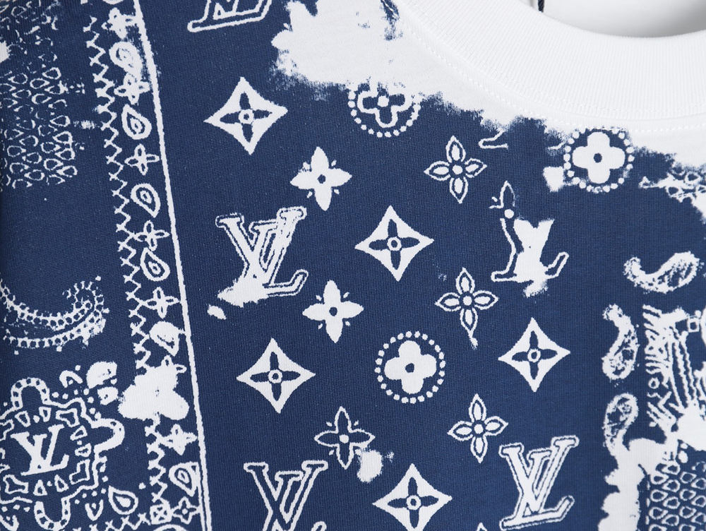 l0*is V*t0n cashew flower presbyopic tie-dye short-sleeved t-shirt