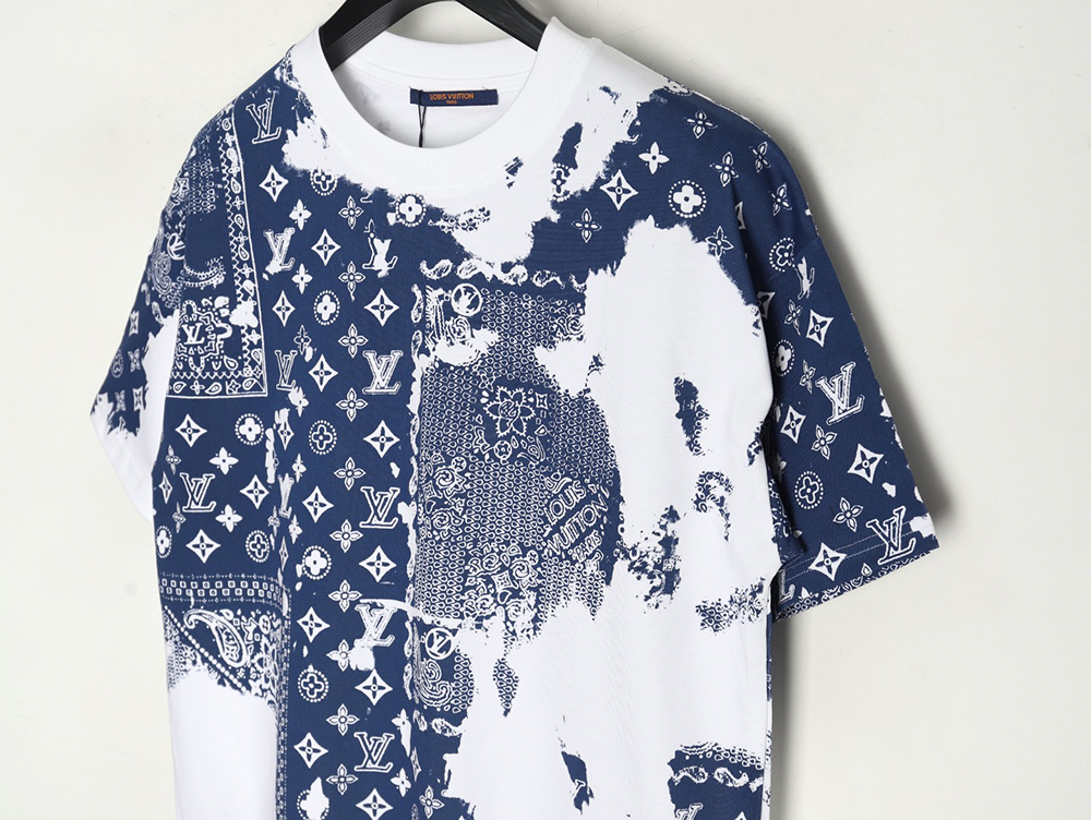 l0*is V*t0n cashew flower presbyopic tie-dye short-sleeved t-shirt