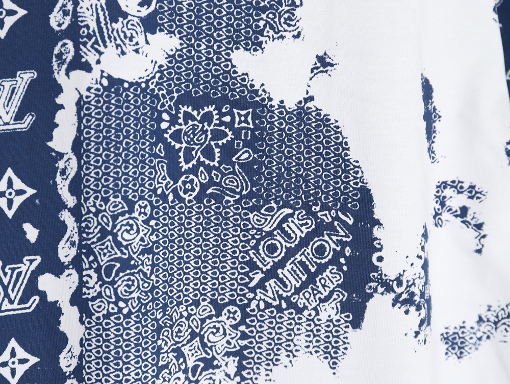 l0*is V*t0n cashew flower presbyopic tie-dye short-sleeved t-shirt