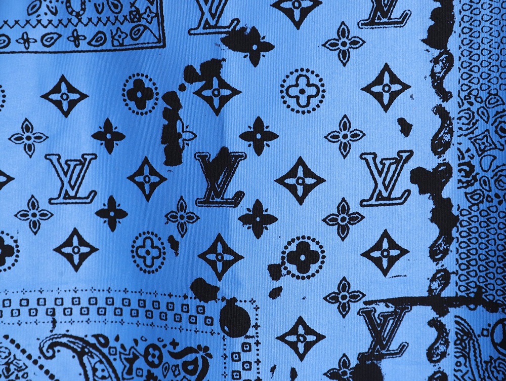 l0*is V*t0n cashew flower presbyopic tie-dye short-sleeved t-shirt tsk1