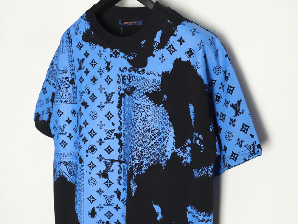 l0*is V*t0n cashew flower presbyopic tie-dye short-sleeved t-shirt tsk1