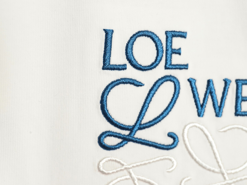 L0ew* misplaced logo embroidery t-shirt