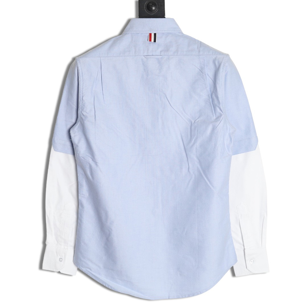 Thom Browne Double Sleeve Colorblock Long Sleeve Shirt