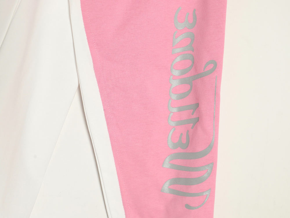 We11 Done Logo Printed Stitching Contrast Color Long Sleeve T-shirt