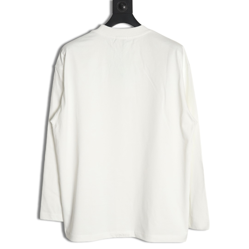 We11 Done Logo Embroidered Simple Long Sleeve T-Shirt