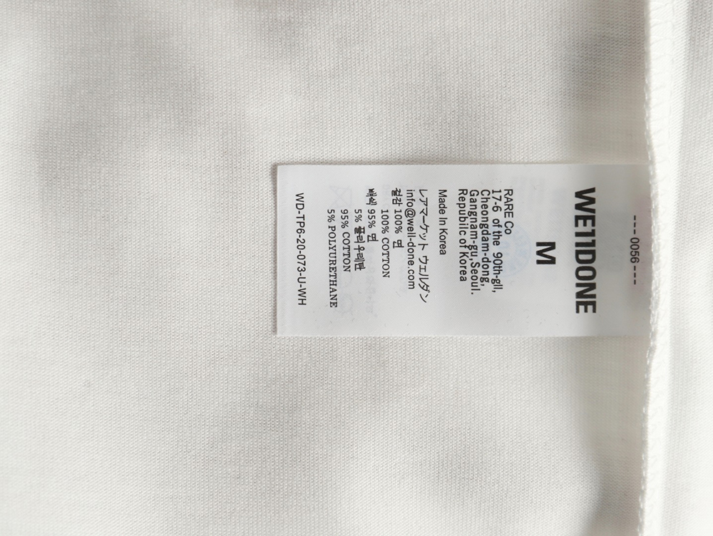 We11 Done Logo Embroidered Simple Long Sleeve T-Shirt