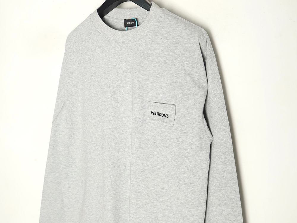 We11 Done Logo Embroidered Simple Long Sleeve T-Shirt TSK1