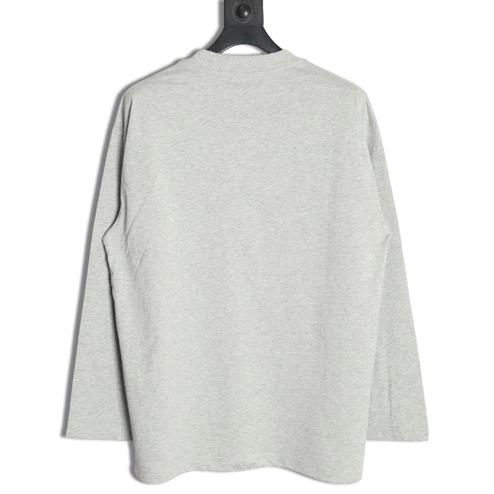 We11 Done Logo Embroidered Simple Long Sleeve T-Shirt TSK1