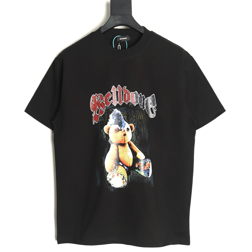 We11 Done Creative Bear Print Short Sleeve T-shirt TSK1