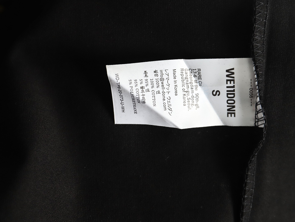 We11 Done Creative Bear Print Short Sleeve T-shirt TSK1