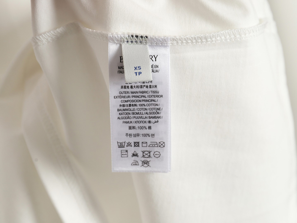 B**rry striped print embroidered horse short sleeves