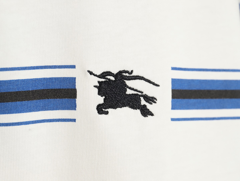 B**rry striped print embroidered horse short sleeves