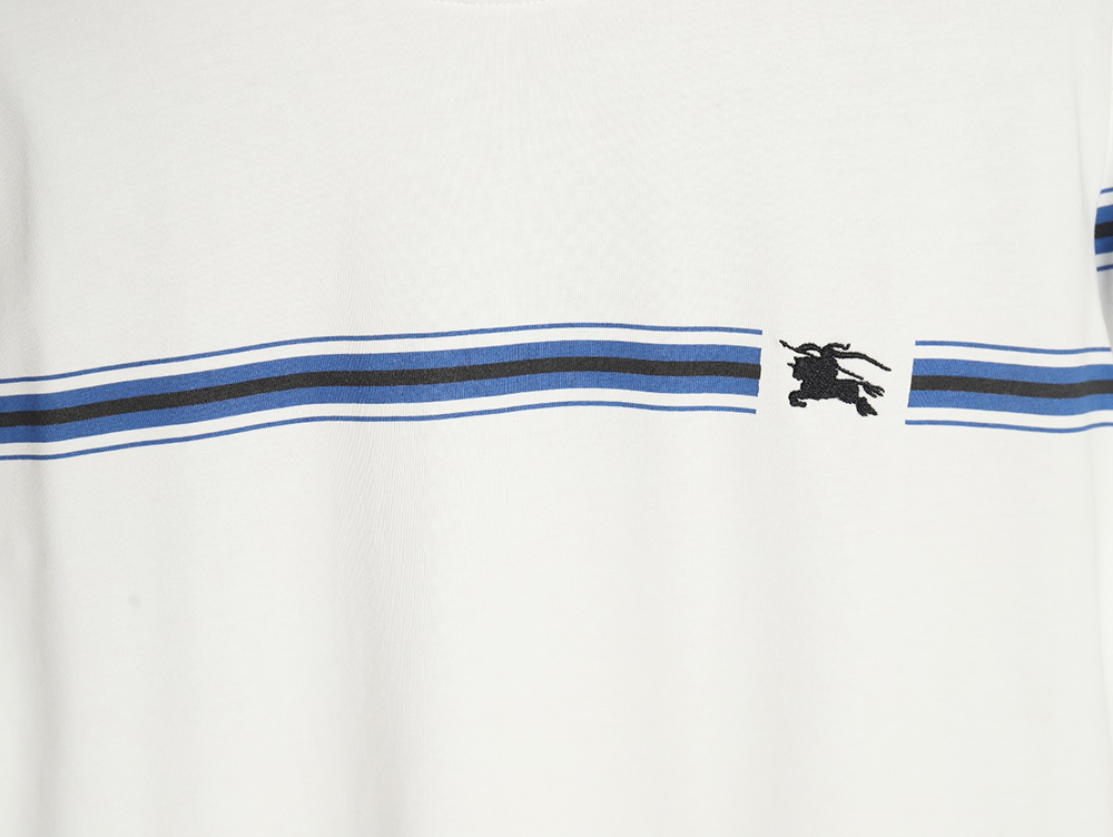 B**rry striped print embroidered horse short sleeves